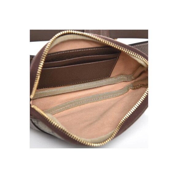 🆕  Authentic Gucci 85 Cm Brown GG Small Ophidia Fanny Pack Zip Pouch - Picture 8 of 13